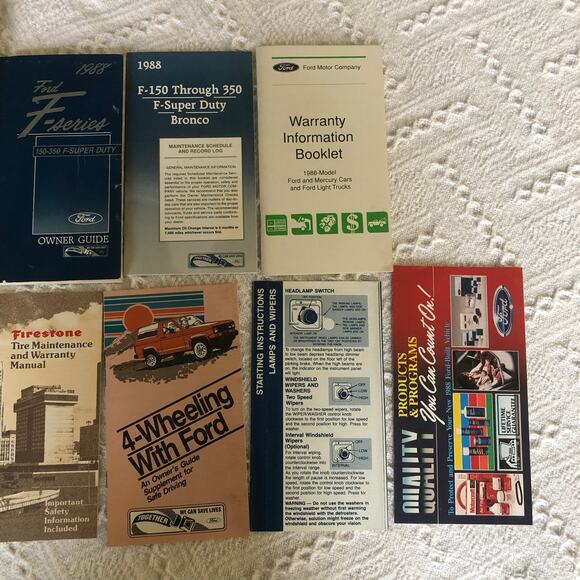 1988 Ford F-series 150-350 F-Super Duty Owners Guide Manual OEM w/ Storage Case - Picture 3 of 8